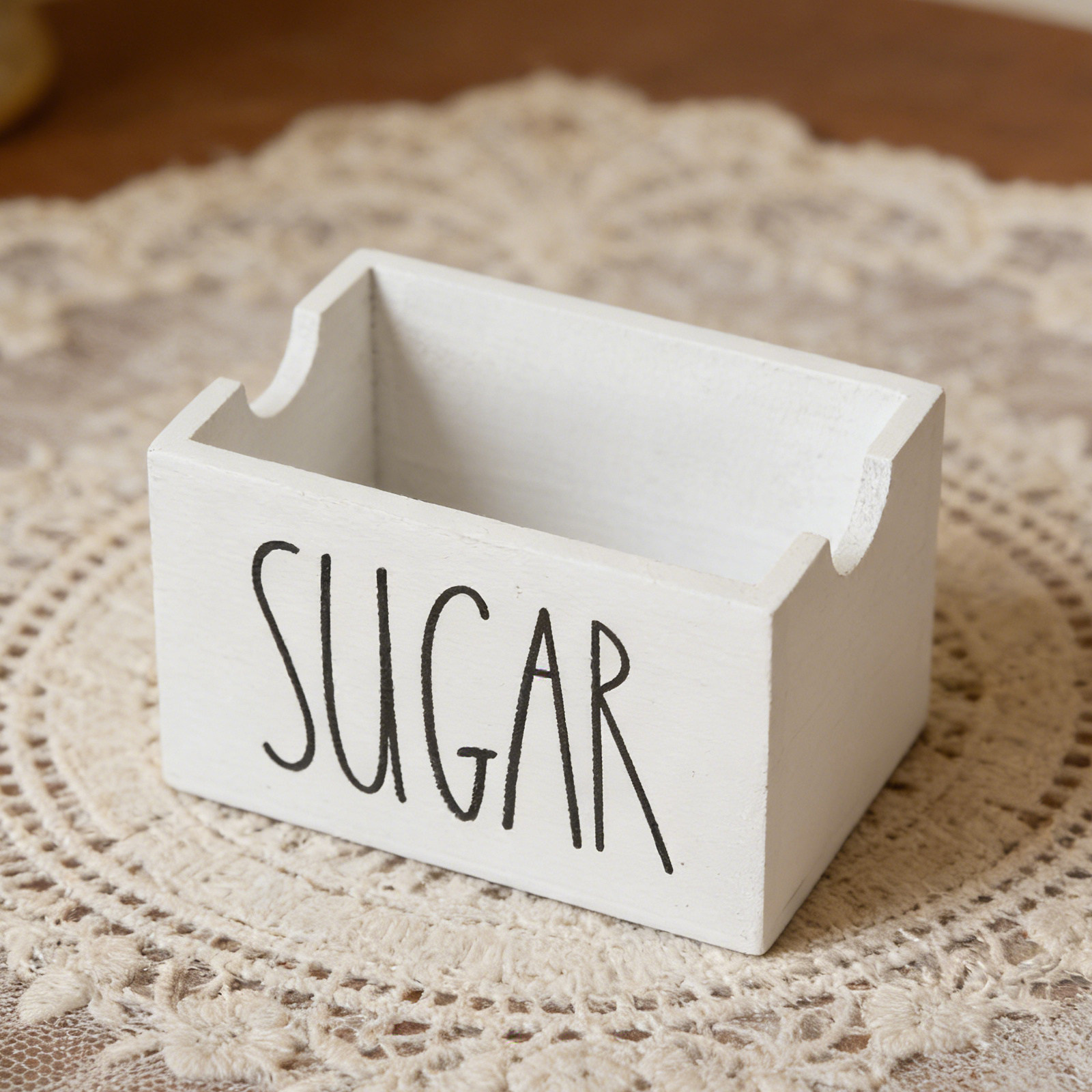 Coffee Tea Sugar - Wood Sugar Packet Holder Wooden Tea