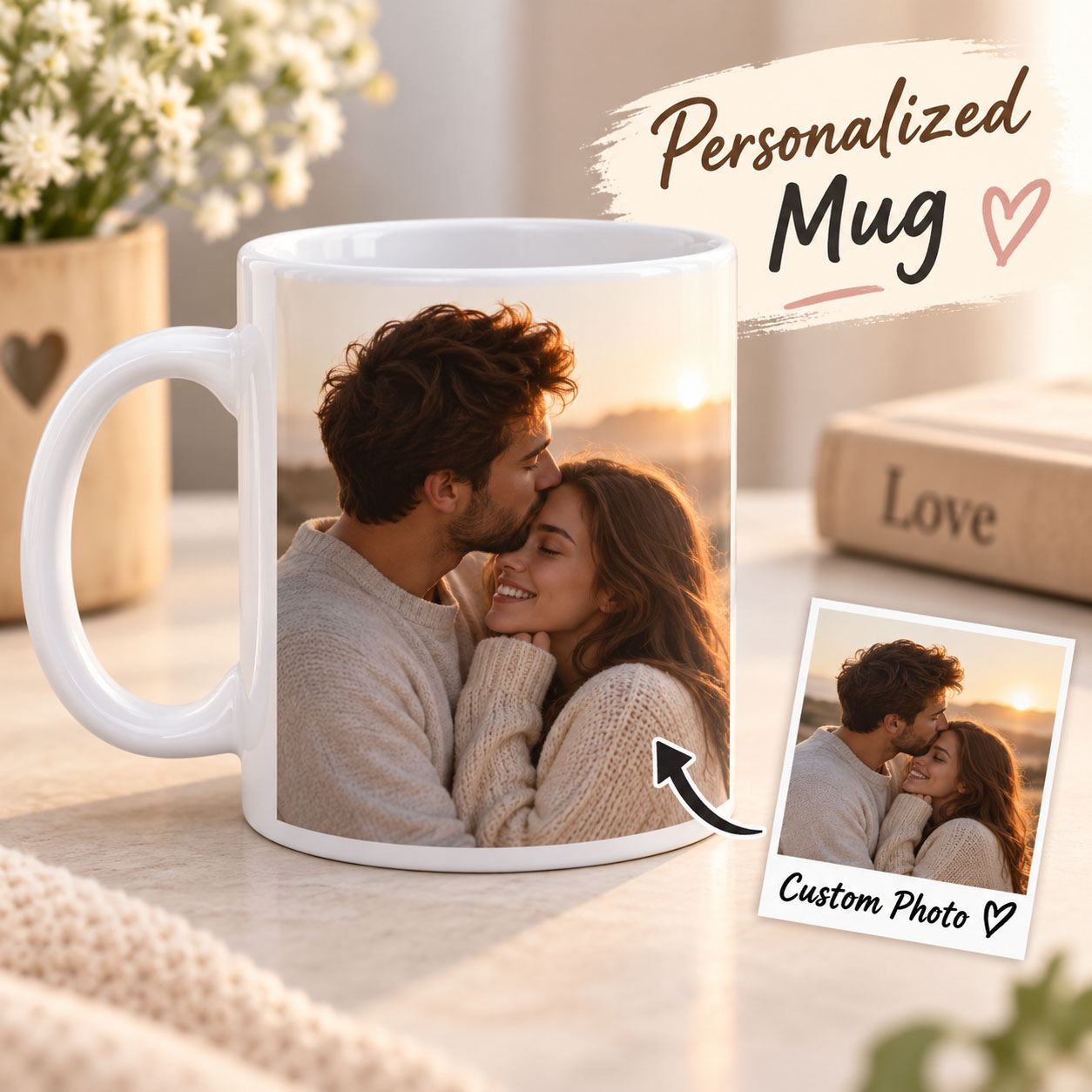 Coffee Tea Images - Custom Photo Mug Personalized Name Text