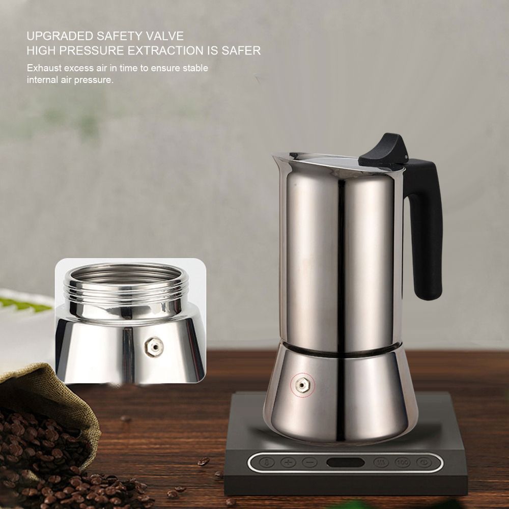 Moka Pot Stove - Stainless Steel Moka Pot Large Capacity