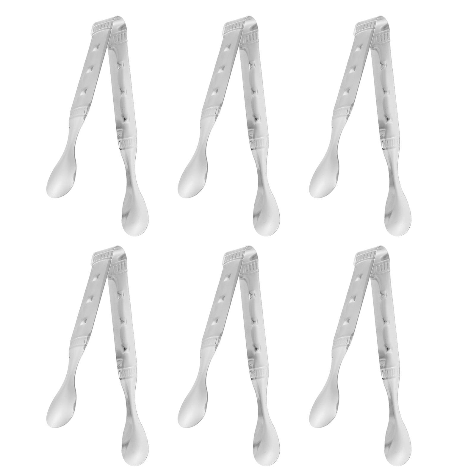 6Pcs Stainless Steel Food Tong - Coffee Tea Sugar ulasan dan harga
