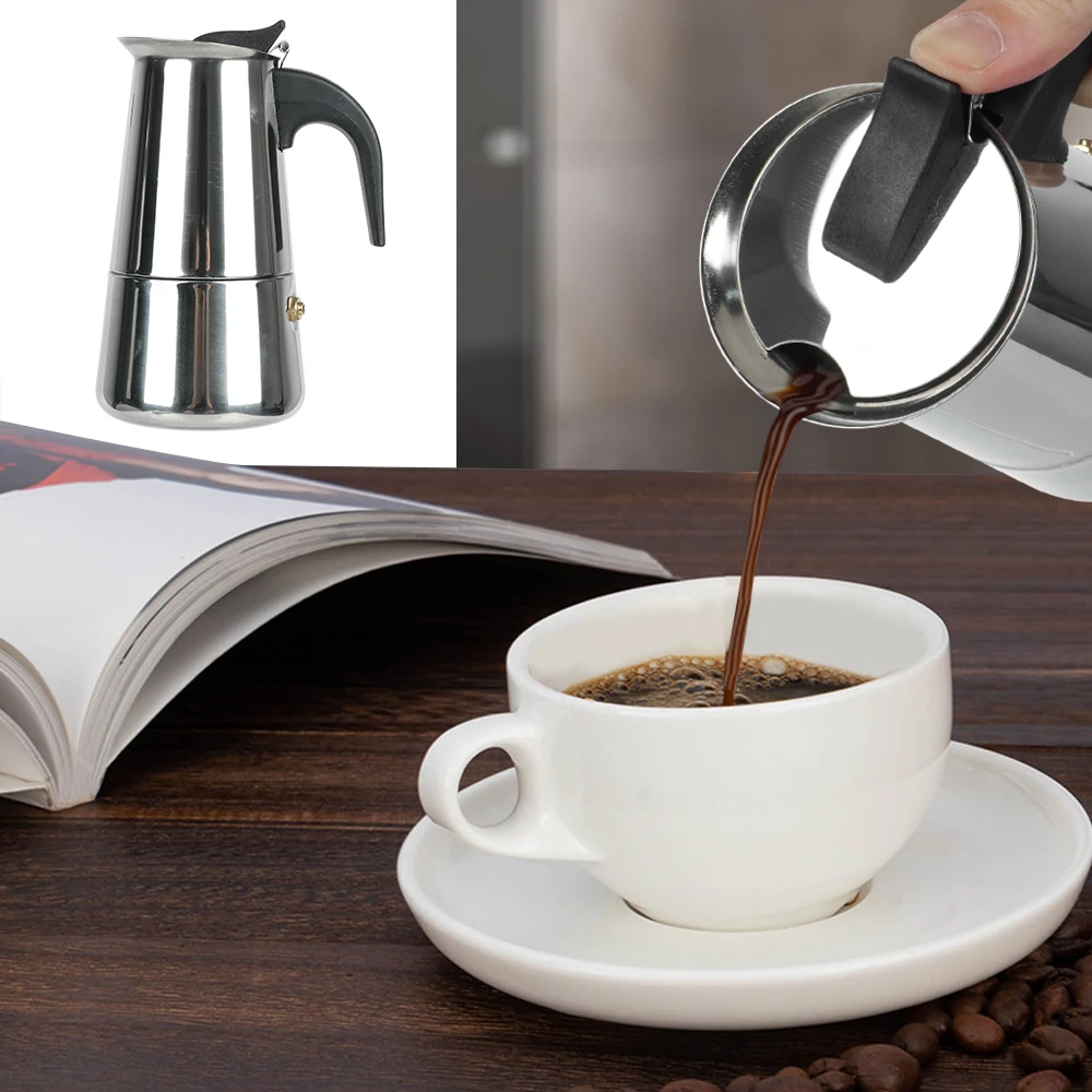 Premium Stainless Steel Moka C - Moka Pot Stove ulasan dan harga