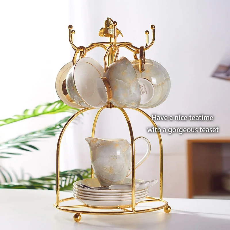 Marble Bone China Coffee Set M - Coffee Tea Sugar ulasan dan harga