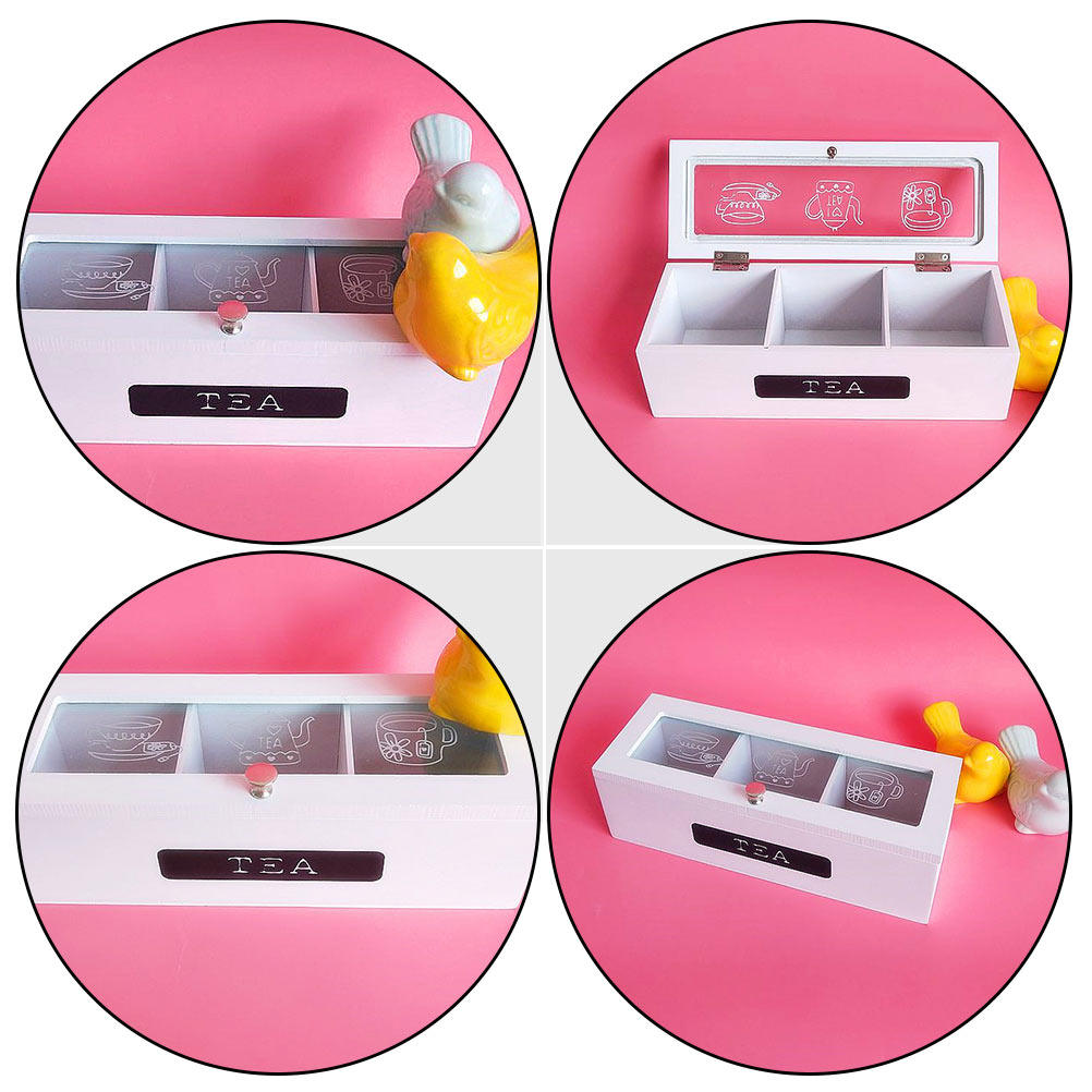 1Pcs Wooden Tea Box High-Hardn - Coffee Tea Sugar ulasan dan harga